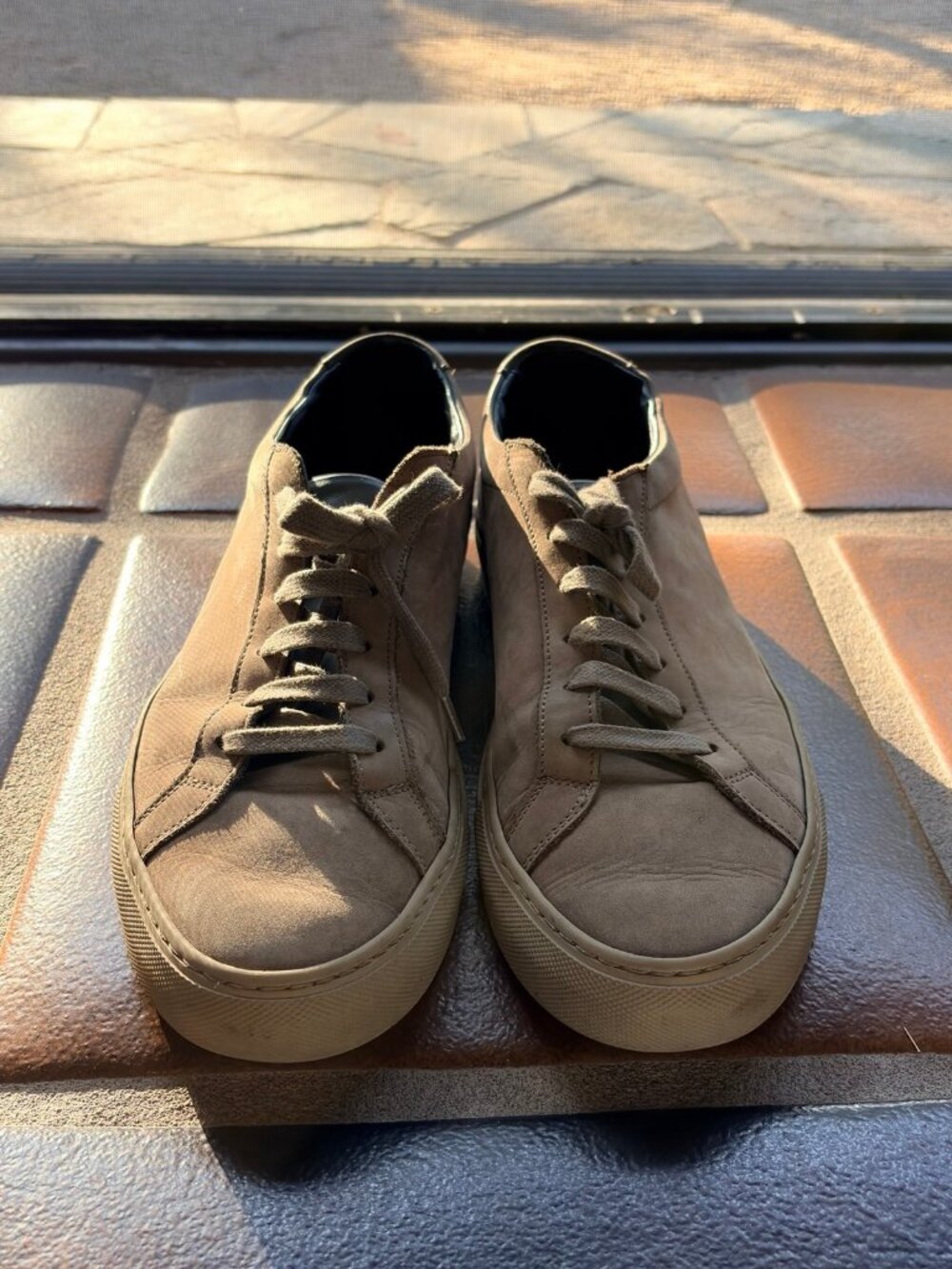 Common Projects Achilles Low Tan Nubuck - EU 45 / US 12